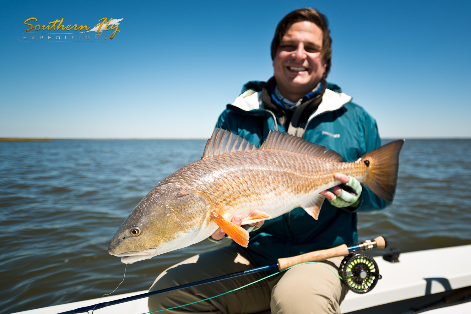 Salt water fly fishing Red Drum with Southern Fly Expeditions Fishing New Orleans 