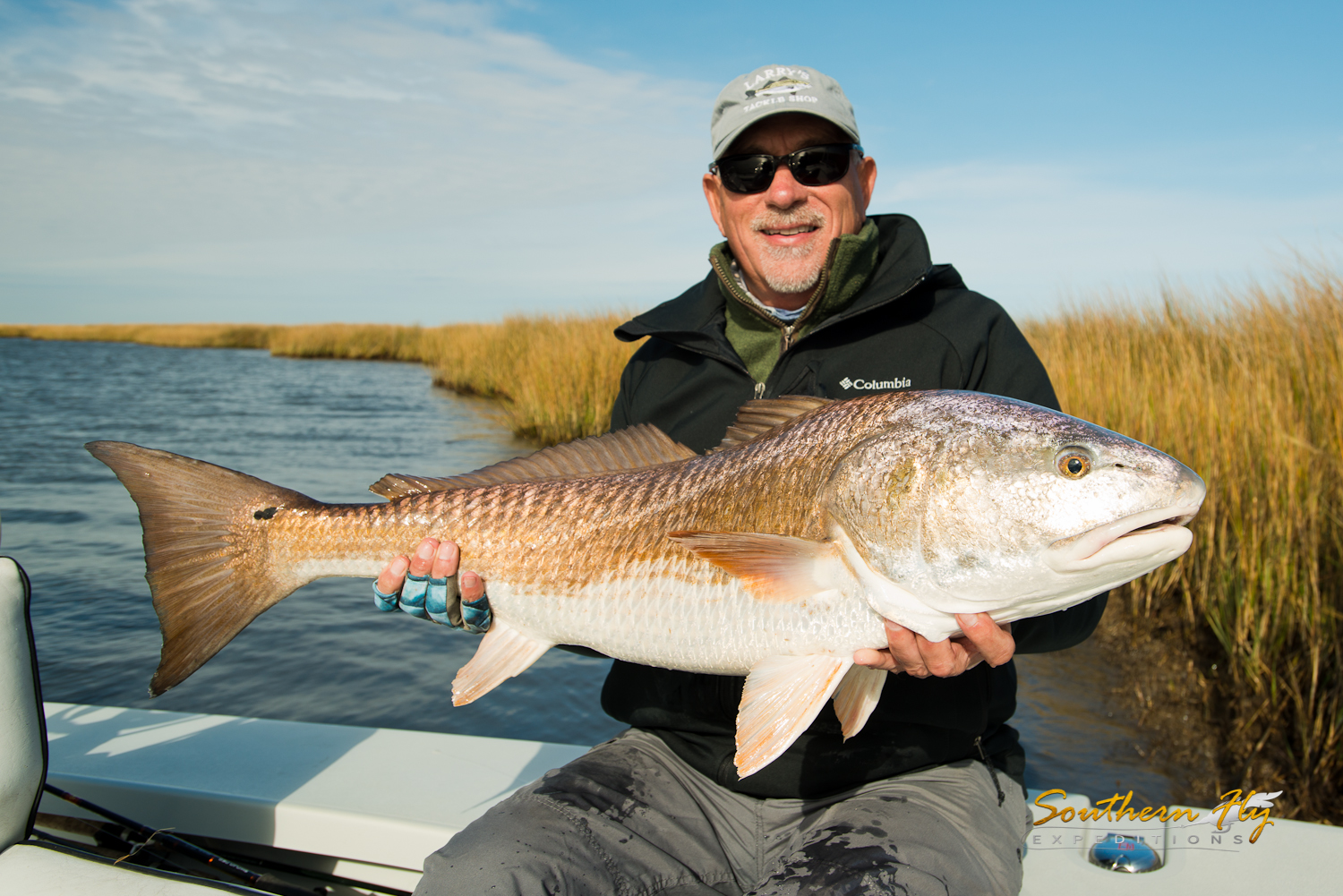 Southern Fly Expeditions fly fishing for redfish in the louisiana marsh