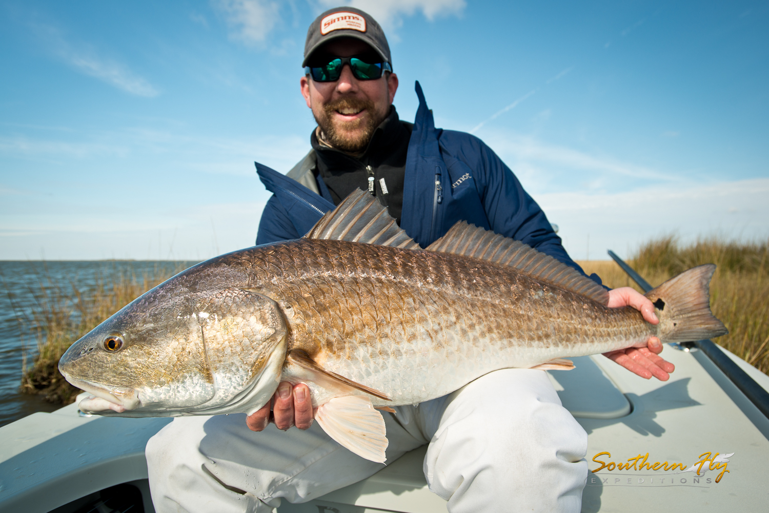 Fly Fishing in the Spring for redfish with southern fly expeditions of New Orleans Louisiana  