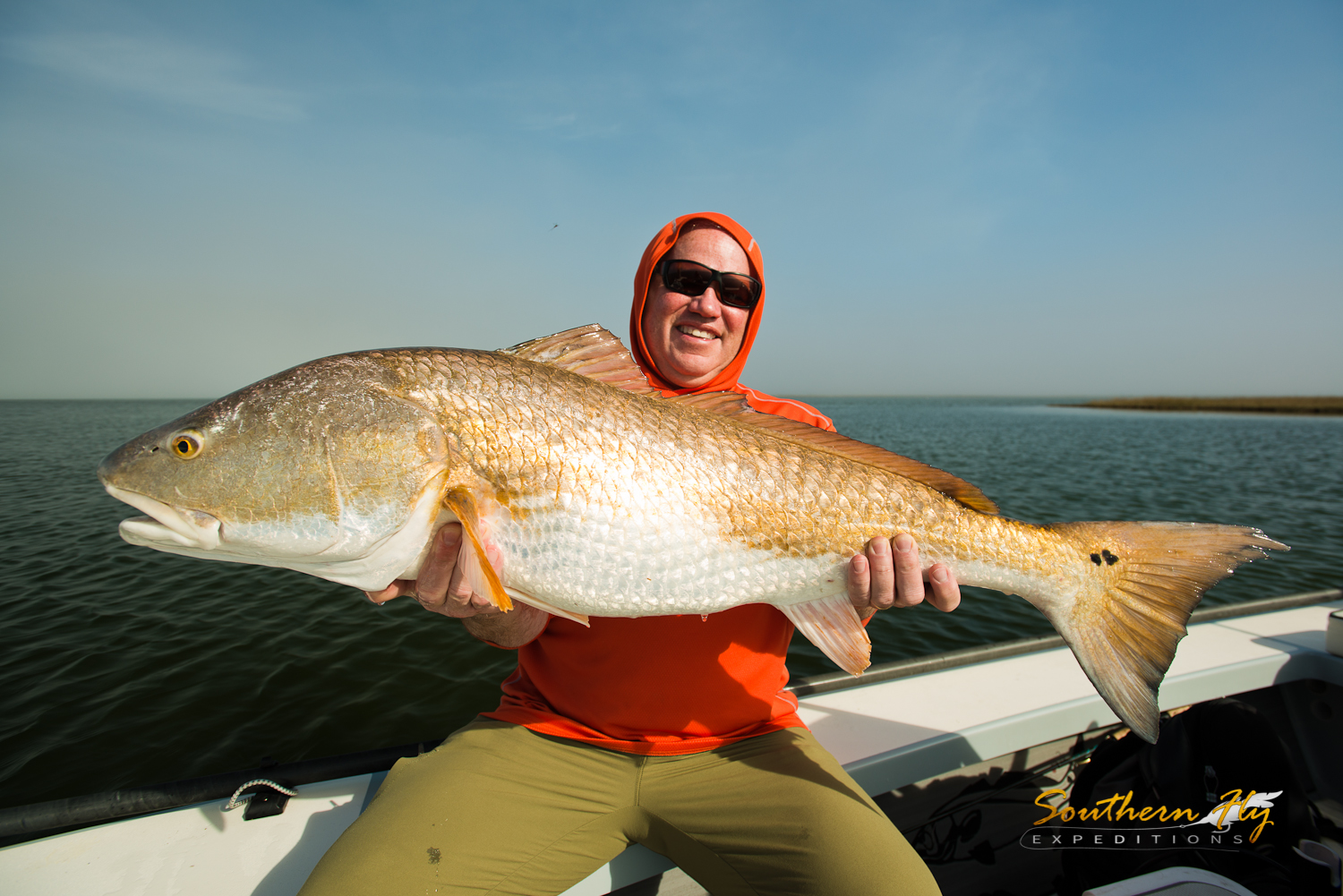 Fly fishing redfish with southern fly expeditions redfish guide 