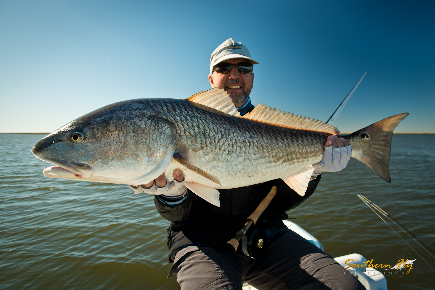 Fly Fishing New Orleans for Huge monster Redfish Southern Fly Expeditions 