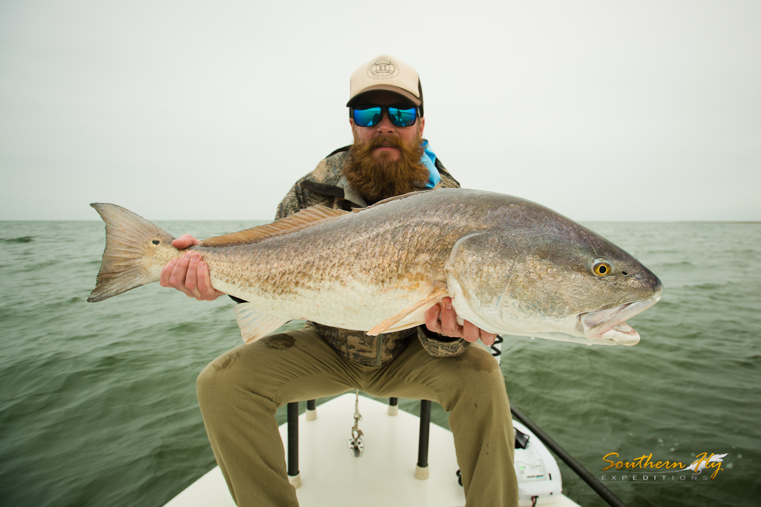 Sight Fishing Red Fish with guide Brandon Keck Southern Fly Expeditions