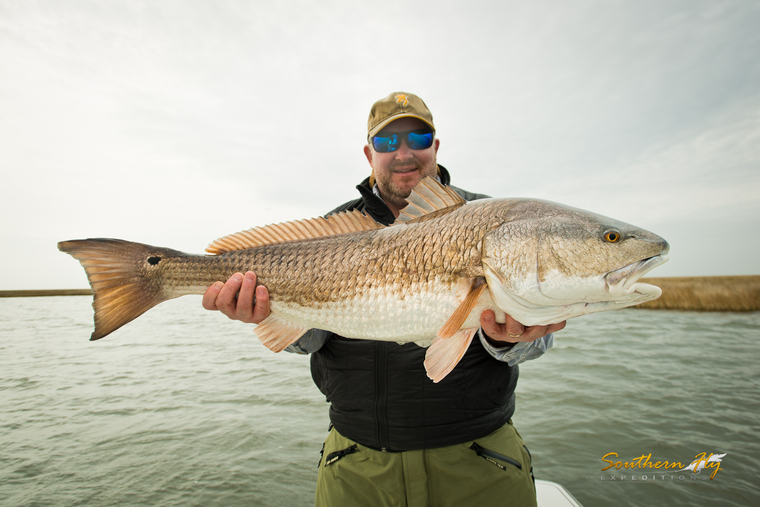 redfish inshore fishing hopedale louisiana with southern fly expeditions 