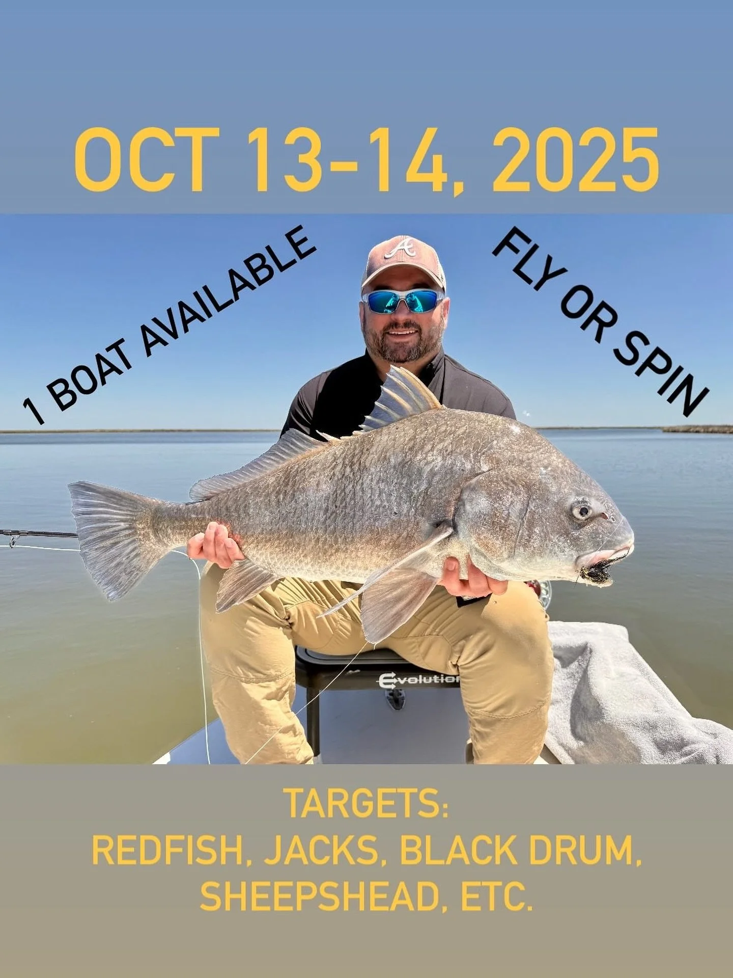 A couple takers spit the hook so Oct 13-14 is available again. Prime time!