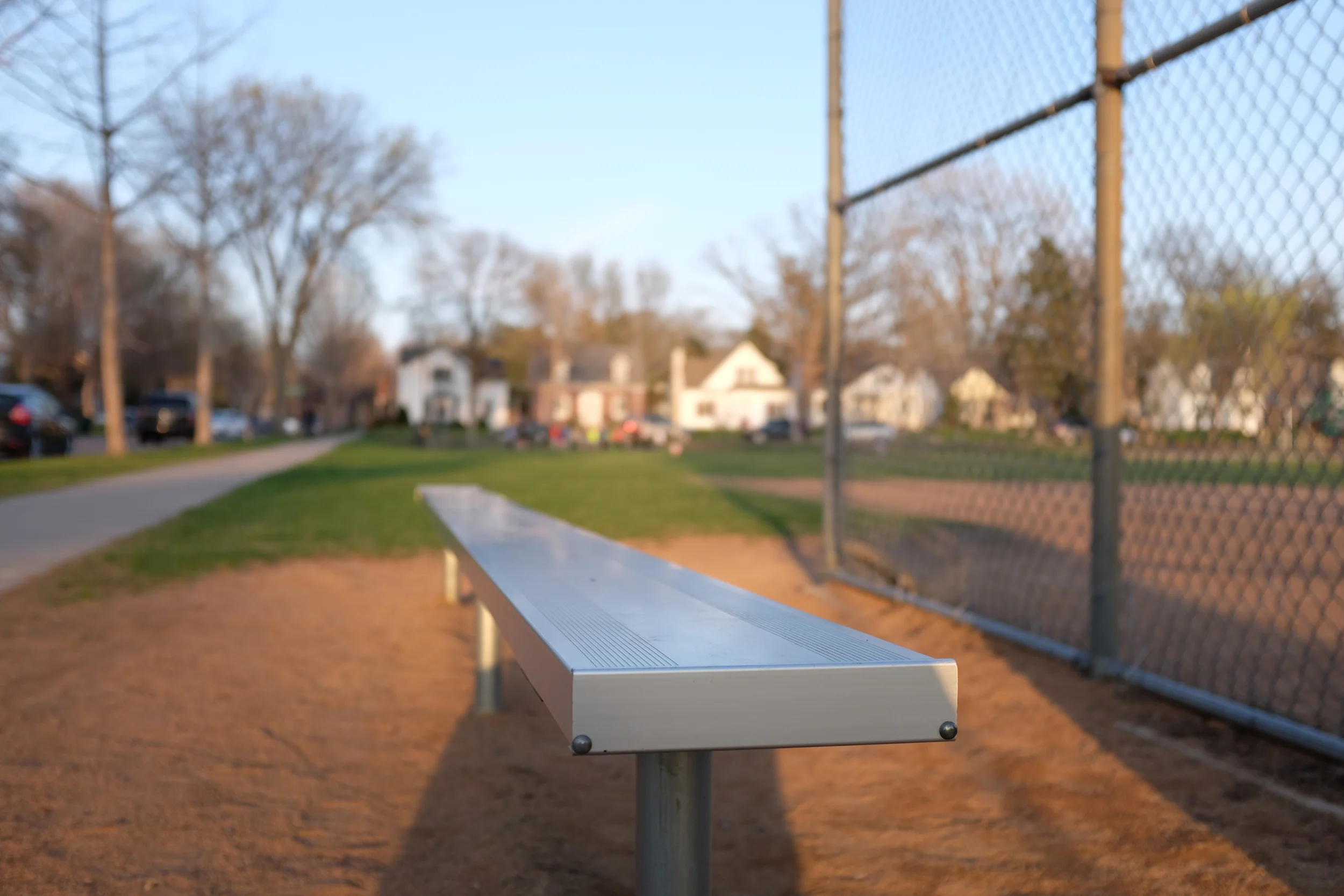After practice. One of the ball fields in the neighborhood. Highland Park, Saint Paul, Minnesota.