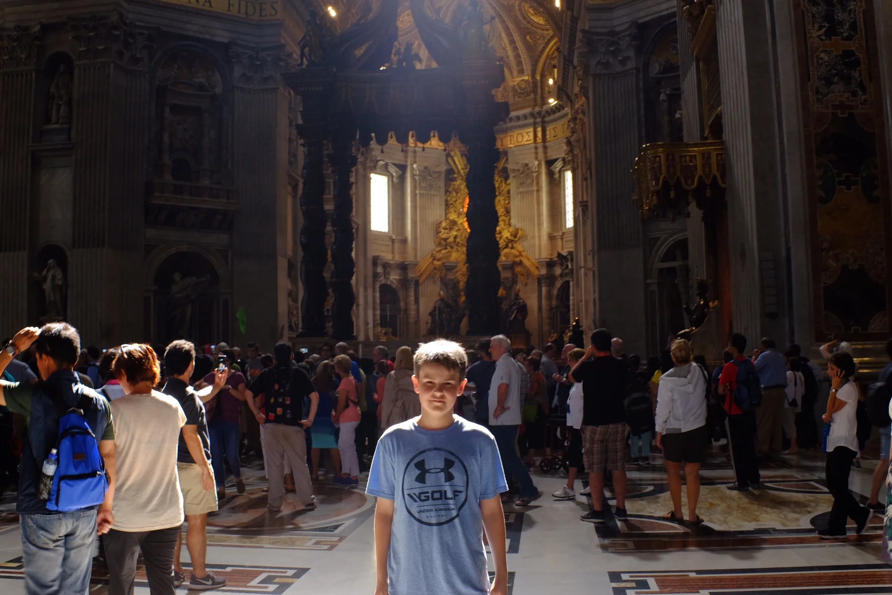 My ray of light inside St Peter's Basilica