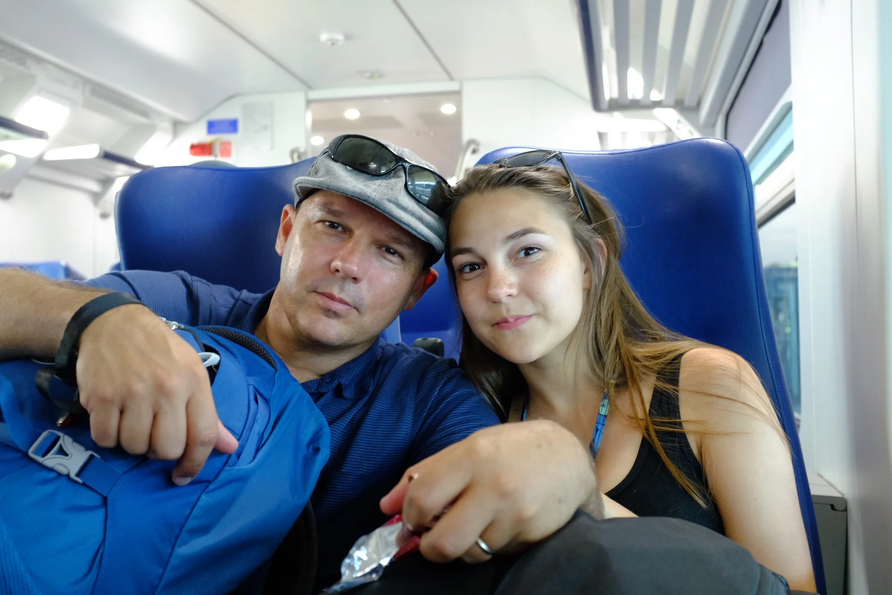 Syd and me riding the rails