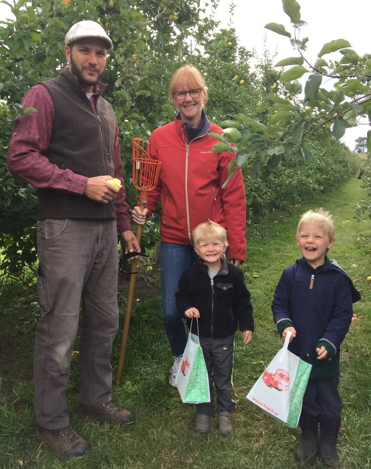 Sarah and Alex pictured with their two sons, Max and Cal.