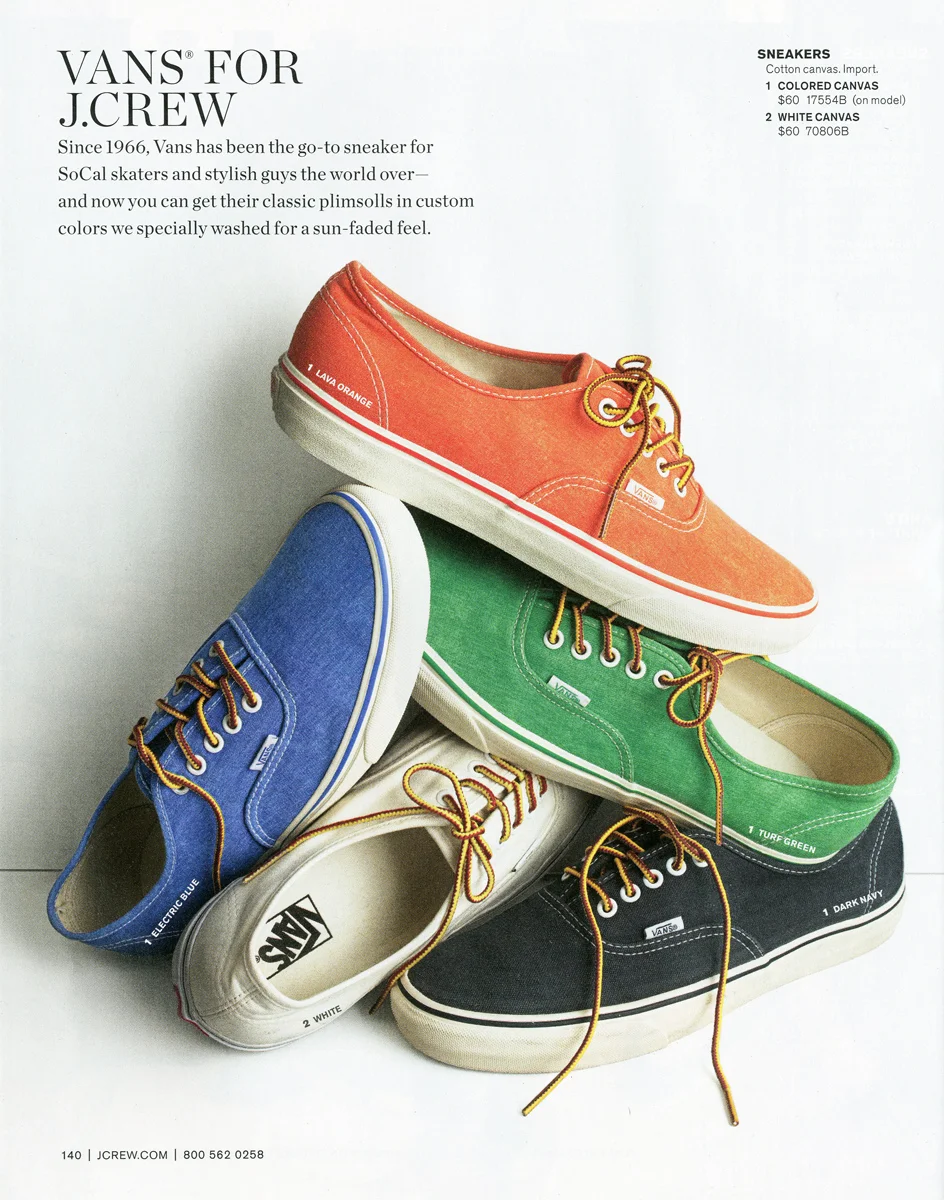 vans shoes j crew