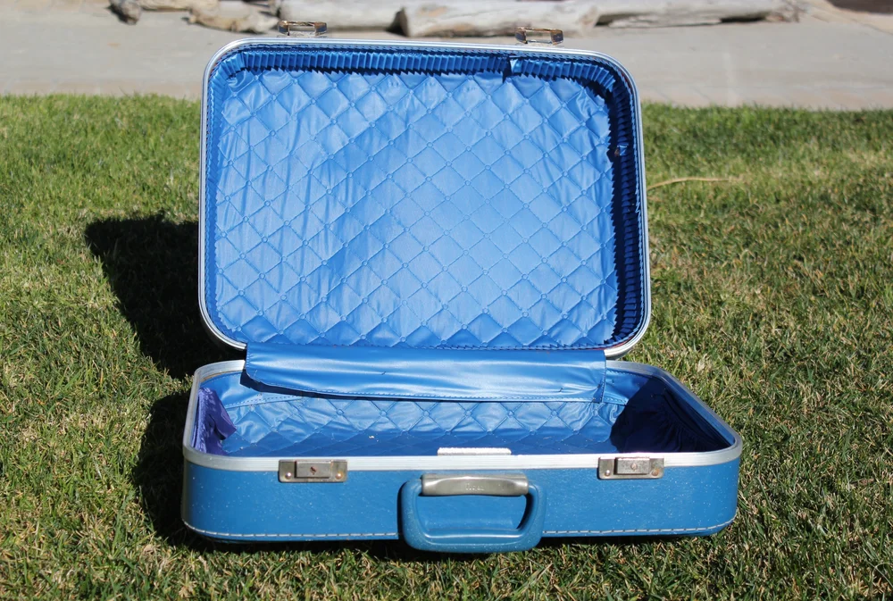 Bright Blue Vintage Suitcase — Otis + Pearl Partywares Vintage