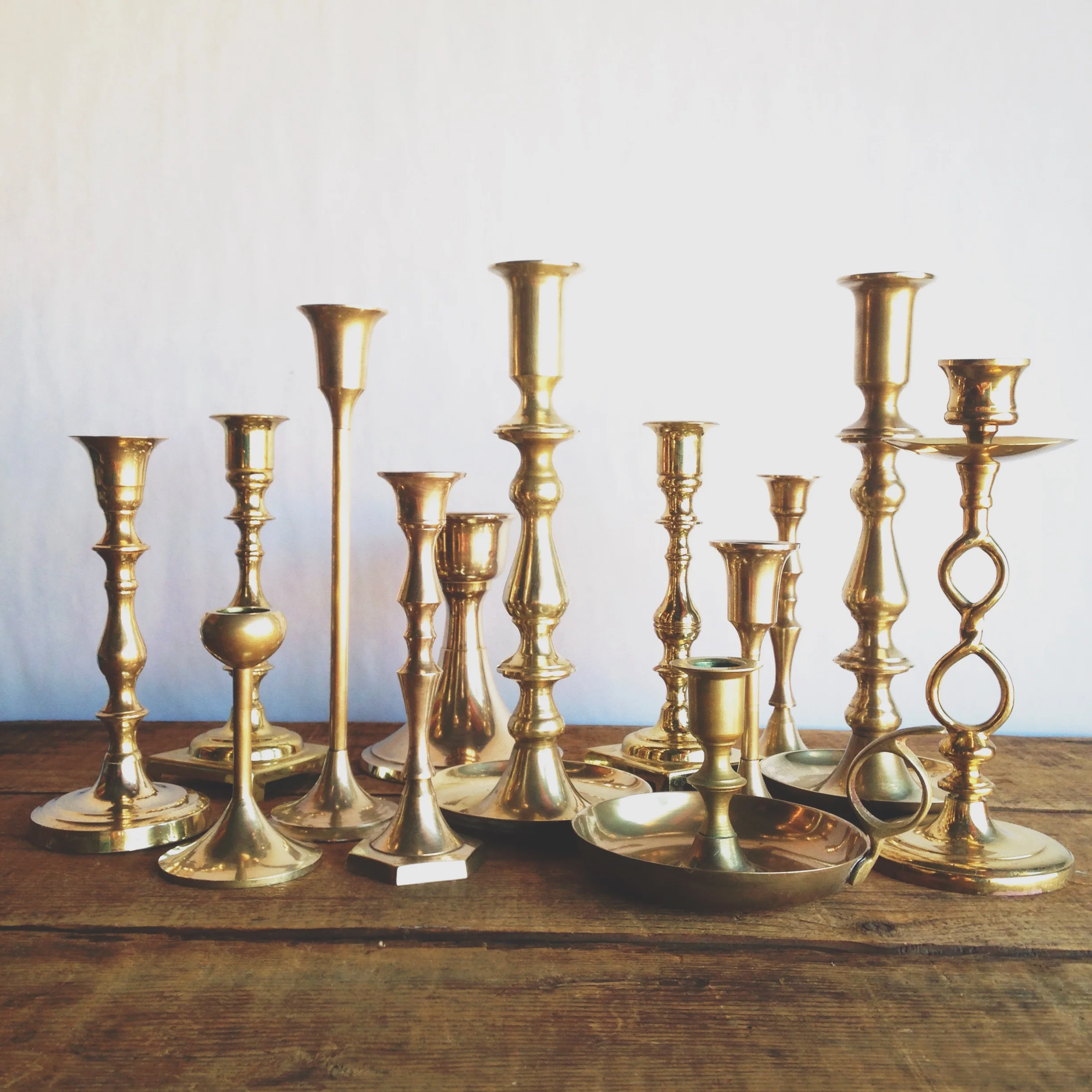 Brass Candlestick Rental — Otis + Pearl Partywares Vintage Event