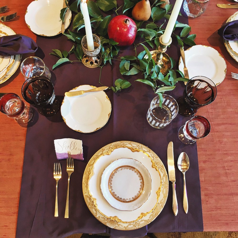 White and Gold Dessert Plates — Otis + Pearl Partywares Vintage