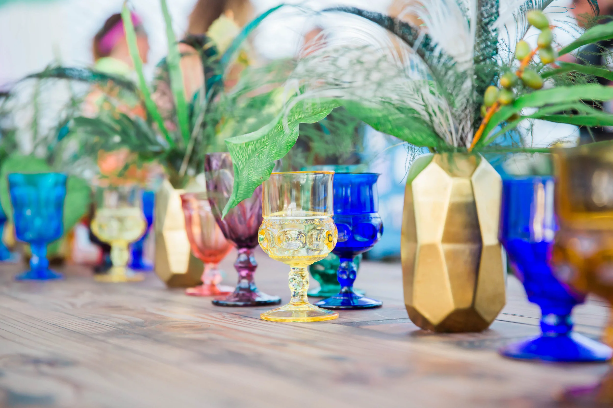 Rainbow Colored Goblets — Otis + Pearl Partywares Vintage Event Rentals ...