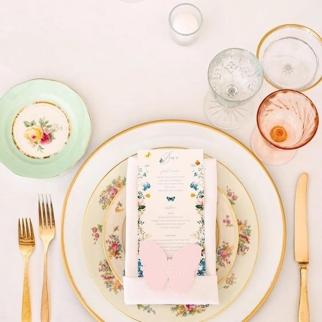 A spring table dream: layered china, blush blooms, and candlelight magic ✨

Planning &mdash; @whitesagewedding 
Catering &mdash; @fieldtotableevents 
Dessert &mdash; Solvang Bakery 
Florals &mdash; @tangledlotus 
Linen &mdash; @amigopartyrentals 
Pho
