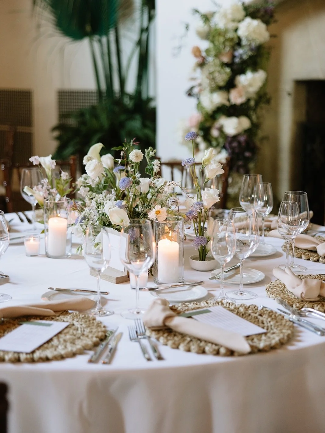 Not every wedding needs a traditional head table.

For this dinner, the couple placed their table right in the center of the room &mdash; surrounded by their favorite people instead of set apart from them. The layout made the whole space feel more li