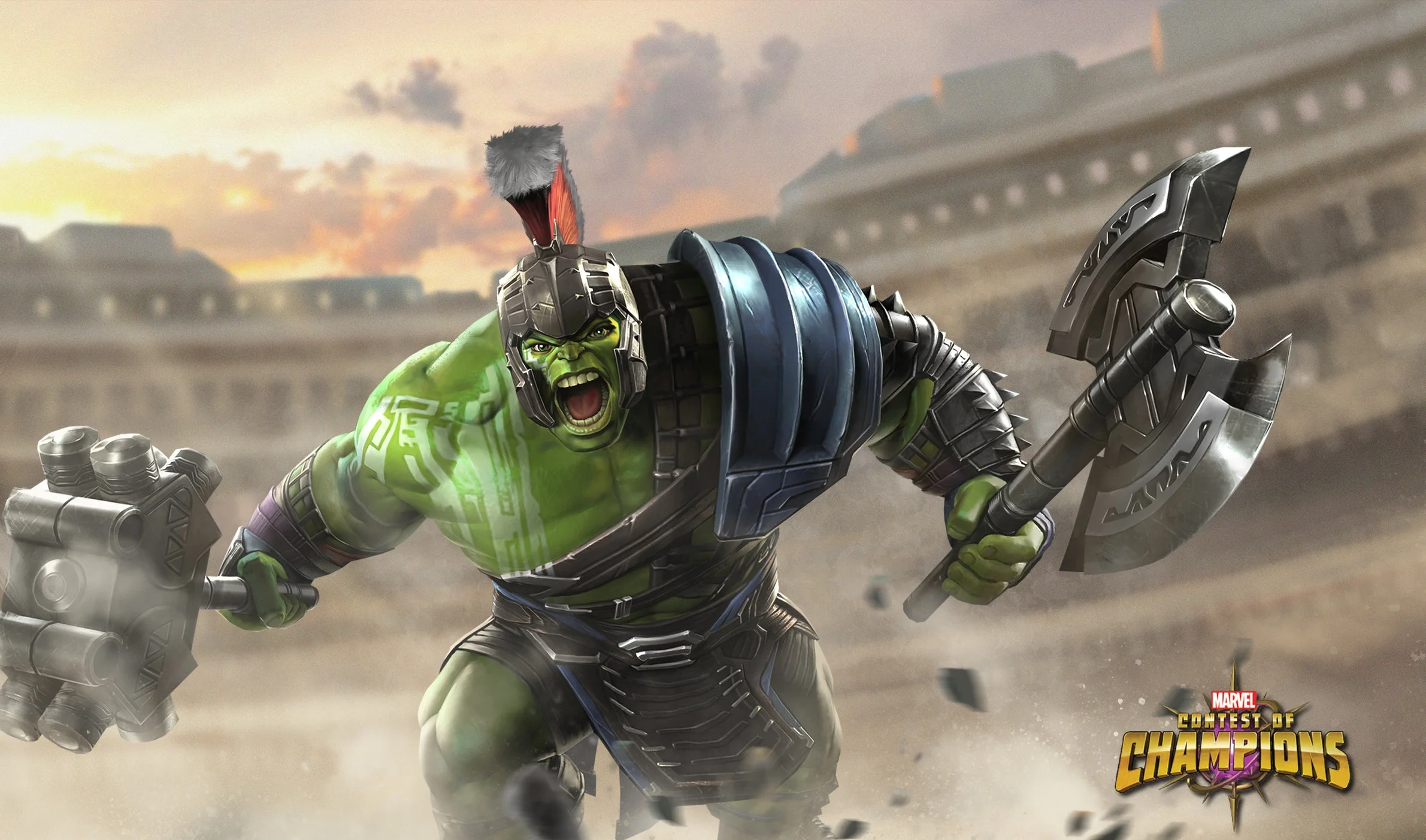 One of the opening splash screens for Contest of Champions