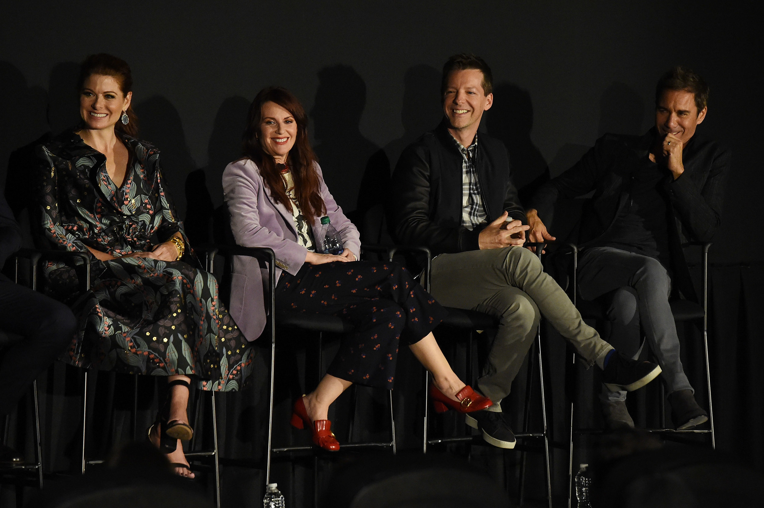 Debra Messing, Megan Mullally, Sean Hayes and Eric McCormack attend the Tribeca TV Festival exclusive celebration for Will & Grace at Cinepolis Chelsea on September 23, 2017 in New York City. (Photo by Nicholas H.jpg