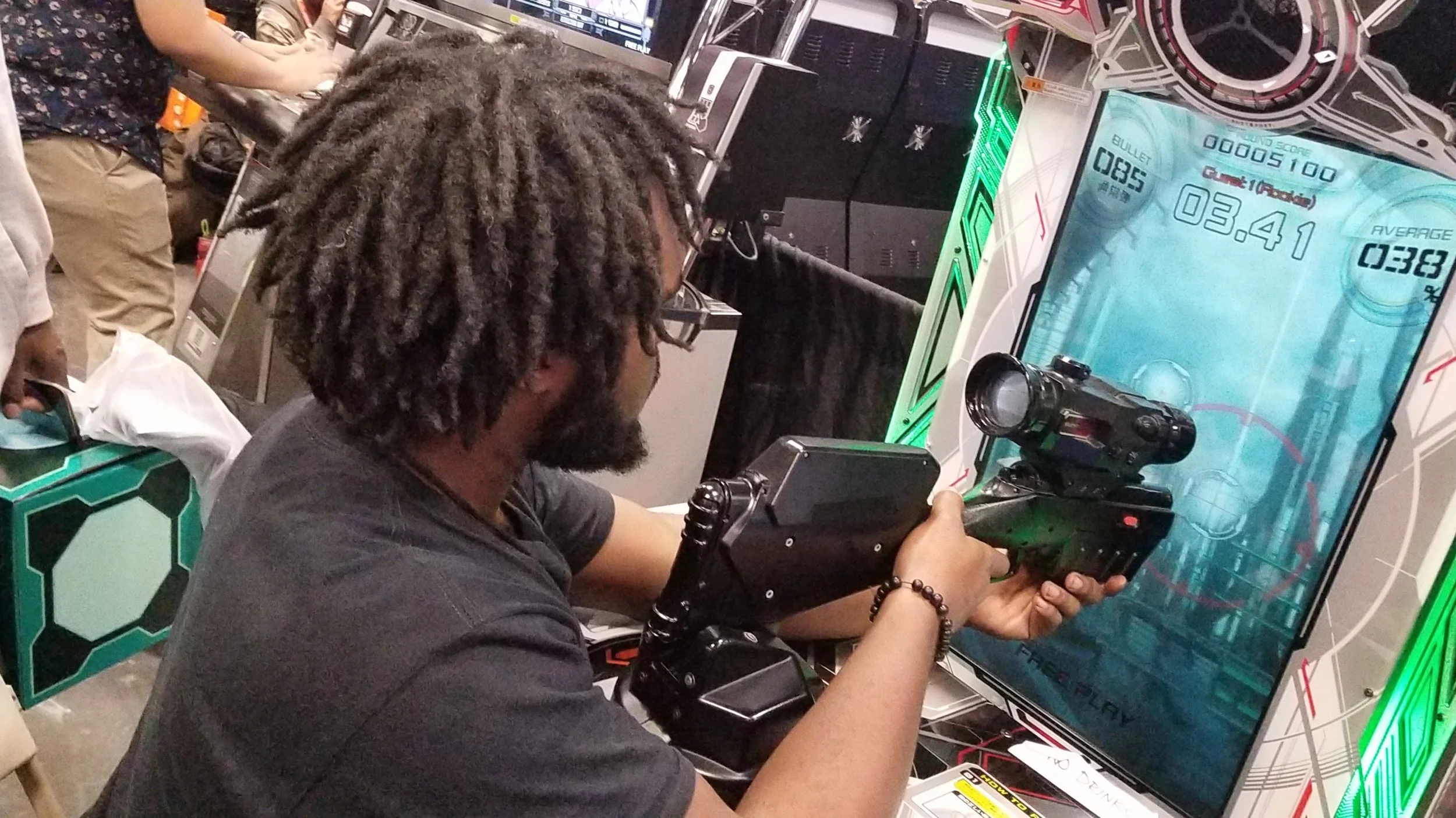 Alfred Campbell (Me) playing Silent Scope: Bone Eater