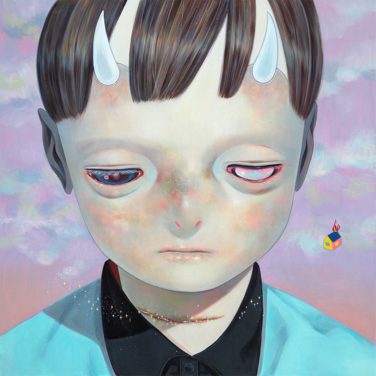 Hikari Shimoda 'Whereabouts of God #16' (oil on canvas, 29 x 29 inches, 2014).jpg