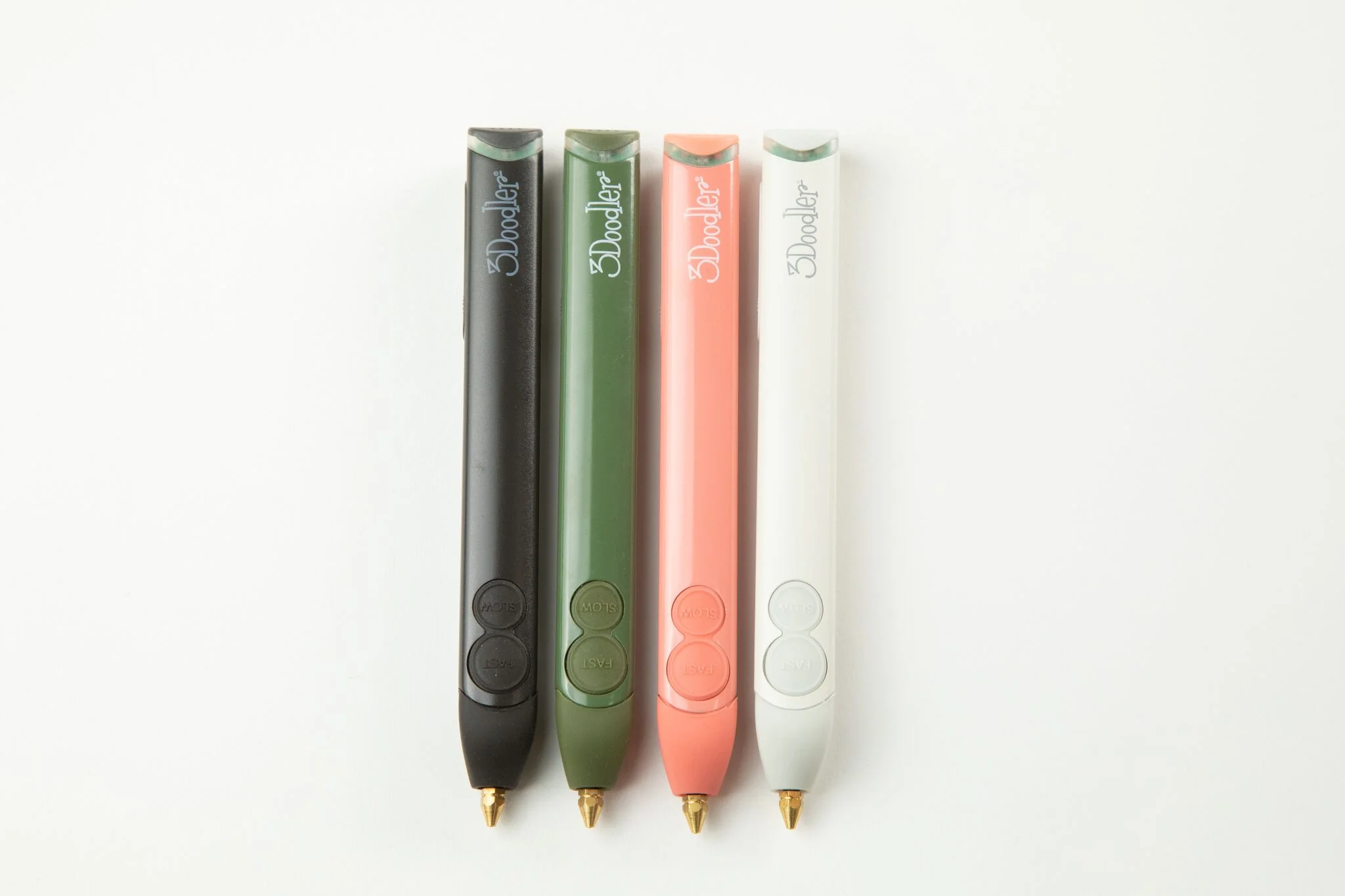 Onyx Black, Camouflage Green, Flamingo Pink and Quartz Grey
