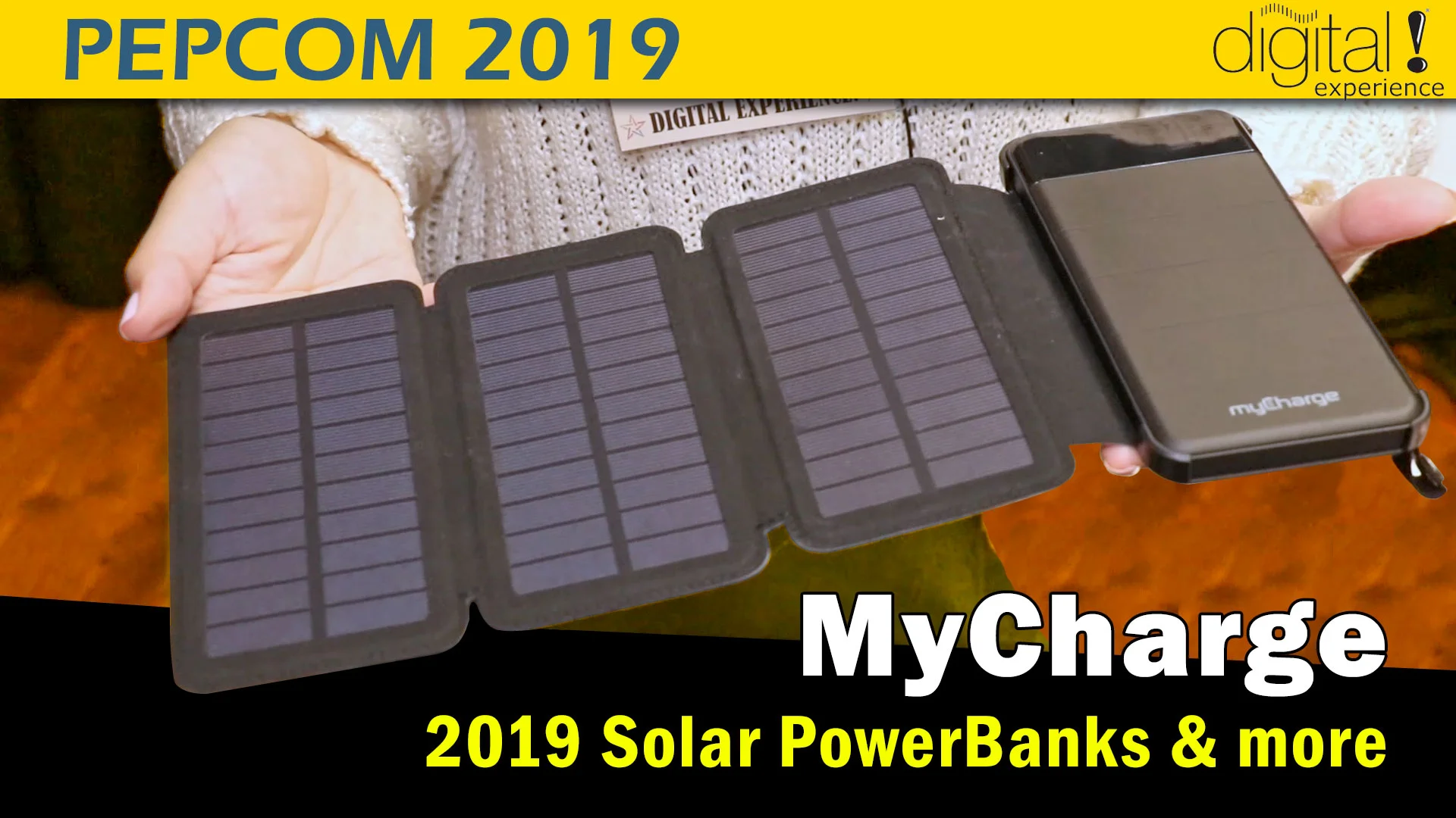 MyCharge HubMax PowerBank &amp; Solar Powered Fold Wallet @Pepcom 2019