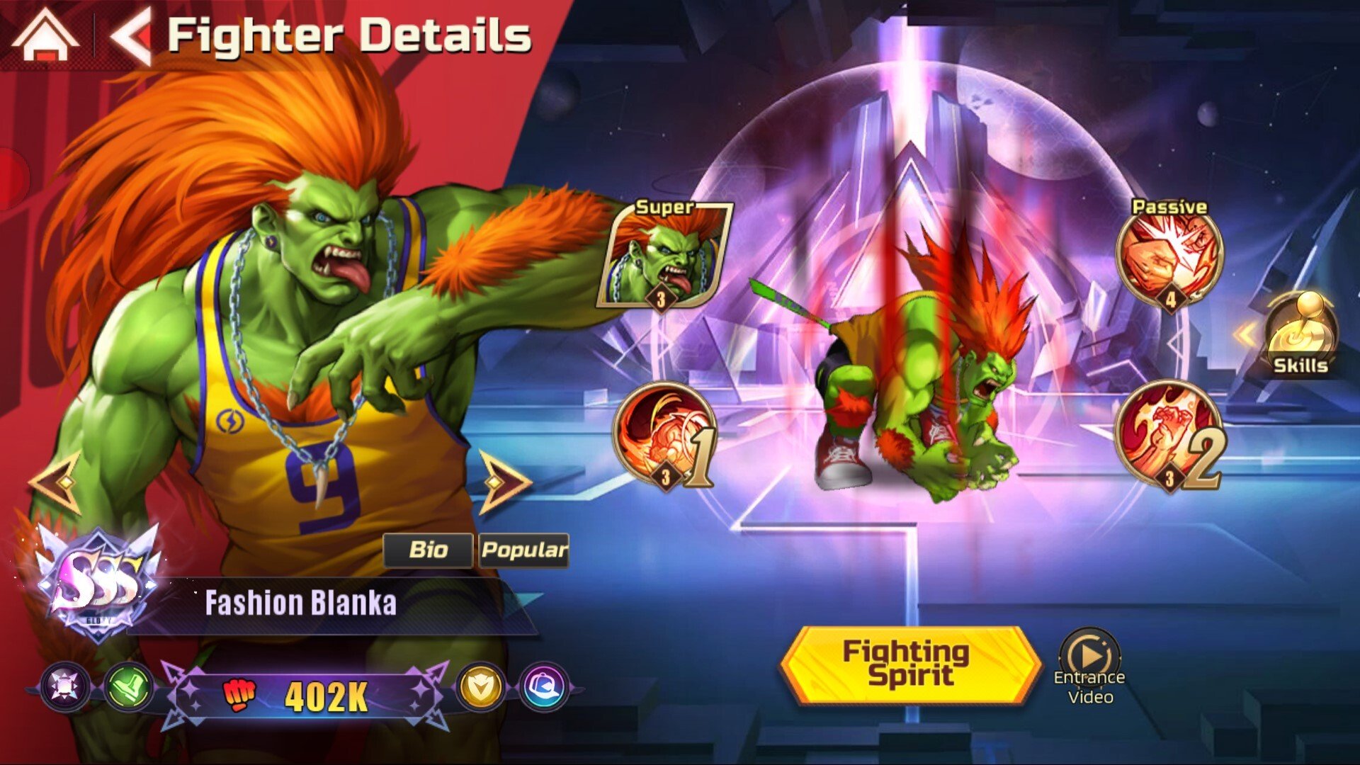 🌟Street Fighter: Duel! Fashion Blanka 's Combo. DESAFÍO Chapter