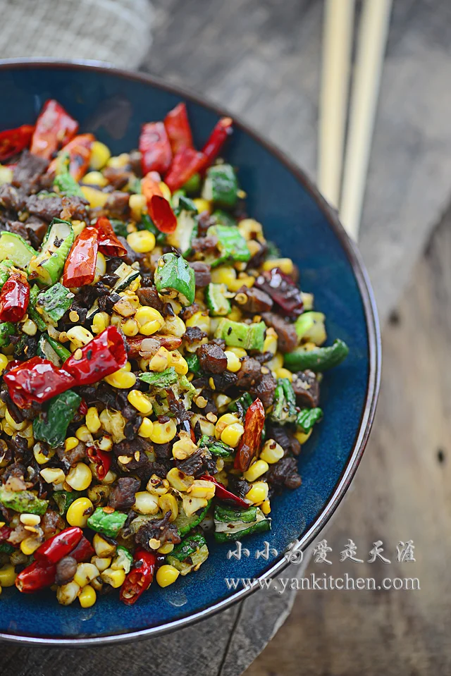 黄瓜玉米炒牛肉