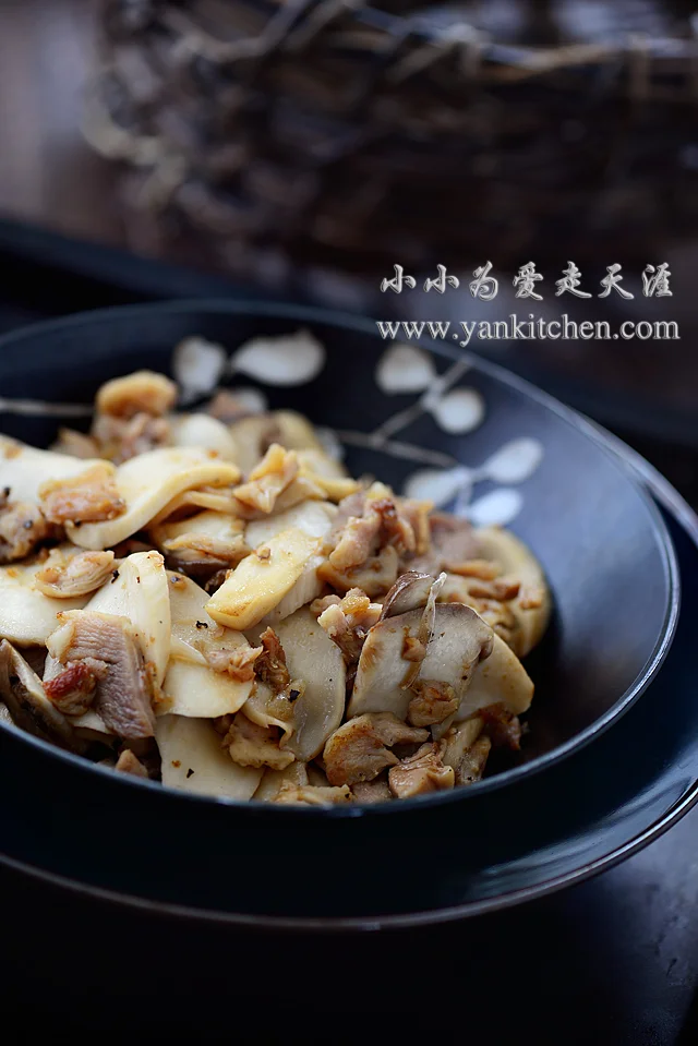 肉炒鸡腿菇