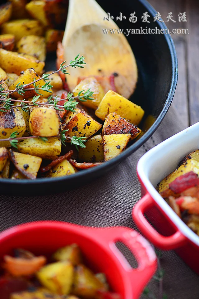 香煎培根黑椒土豆块