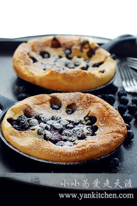 蓝莓铁锅薄饼 Blueberry dutch pancake