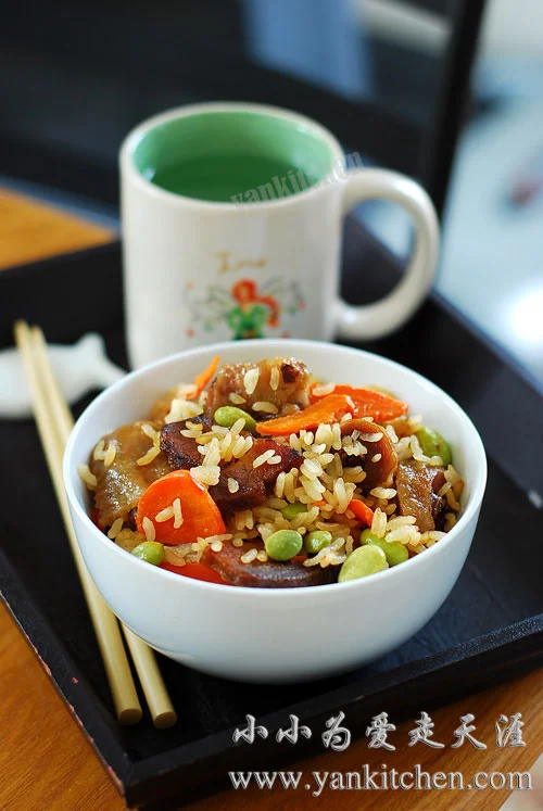 腊味毛豆饭