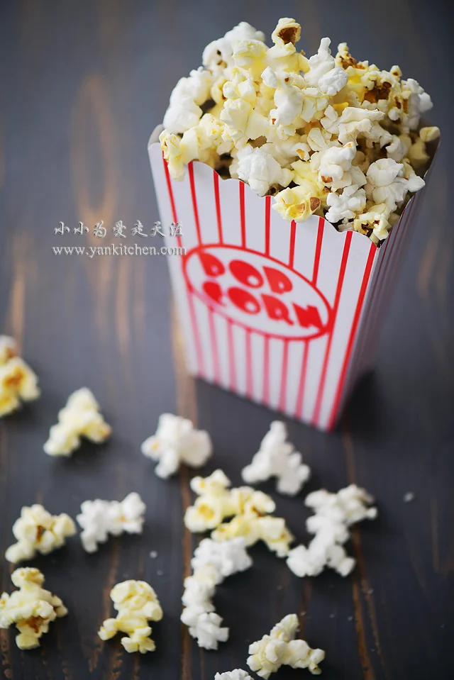 彩色玉米的爆米花