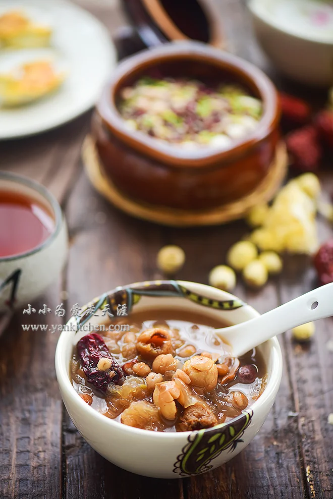Sweet Rice Porridge with Beans, Nuts and Dried Fruits