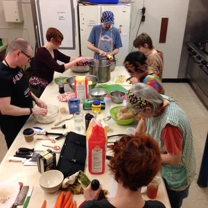 Sometimes we do things like make 700 dumplings...