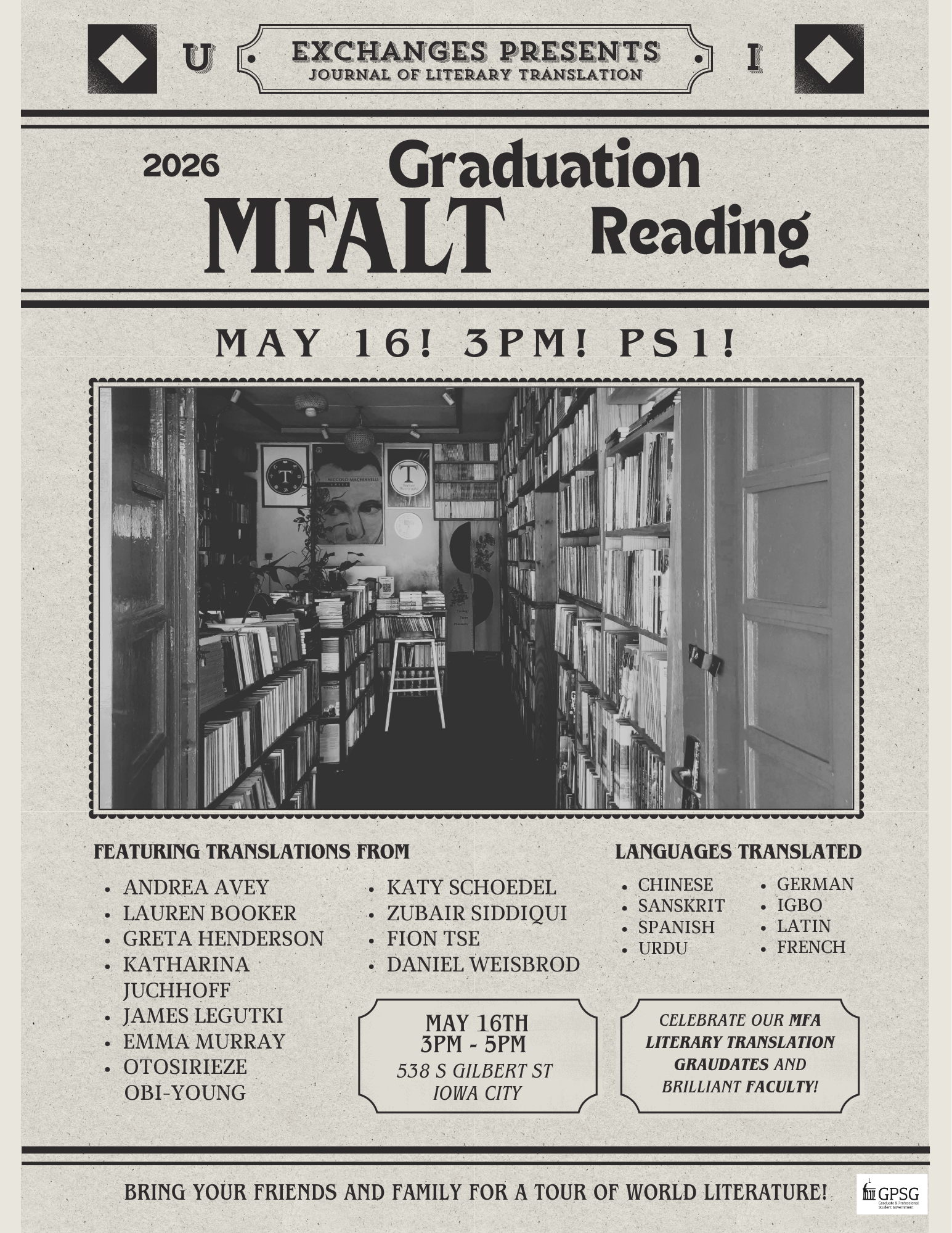 MFALT Graduation Reading