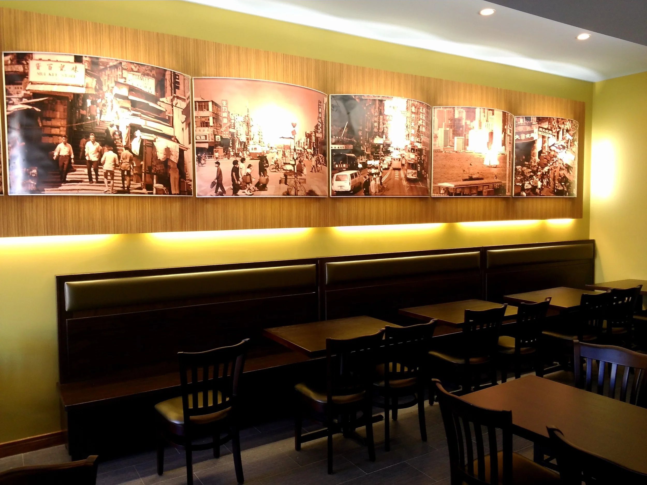 Interior design of Shanghai 33 restaurant, Queens, NY