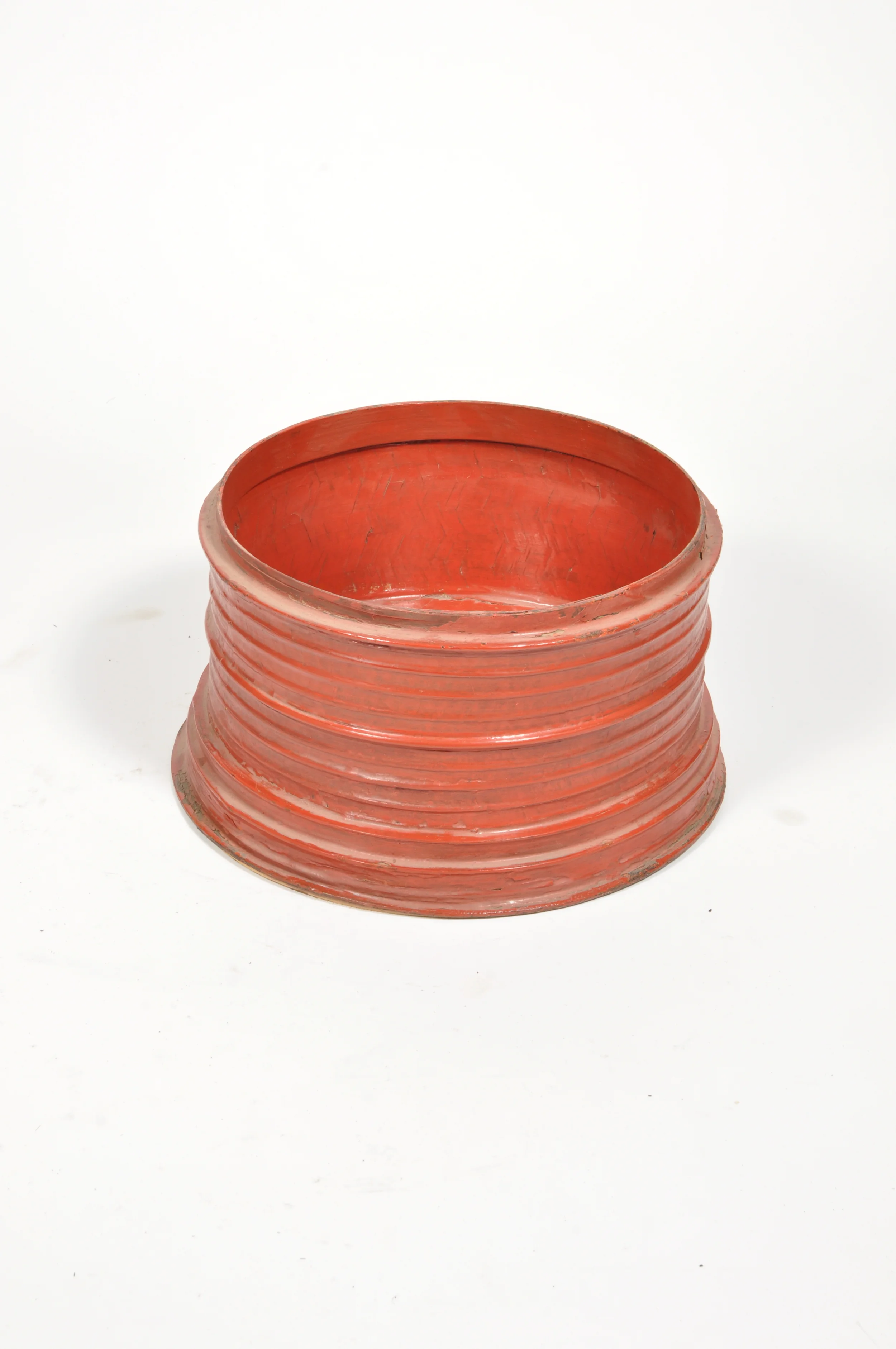 Antique Cambodian red lacquered offering container
