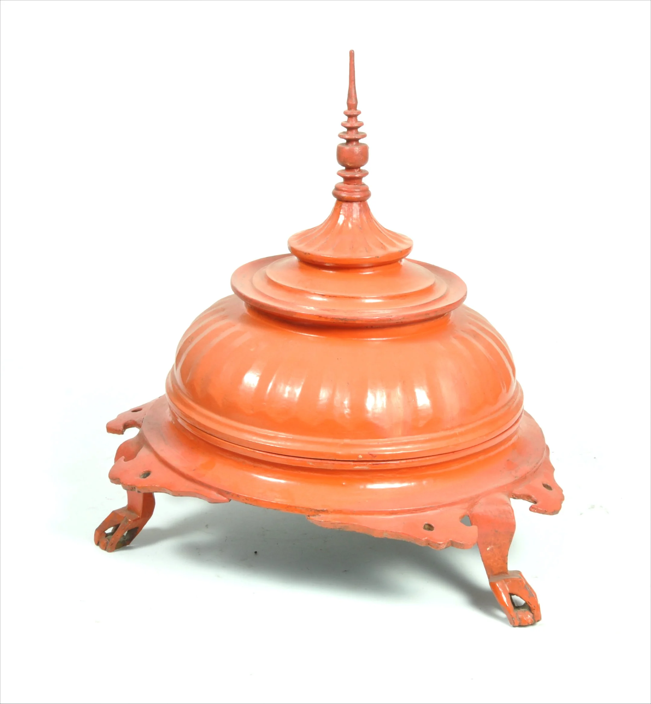An Antique Burmese offering tray with cover