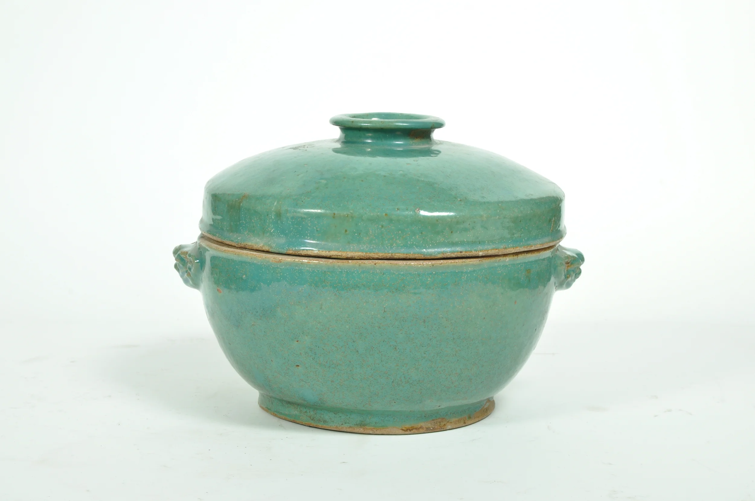 Antique Chinese celadon green tureen