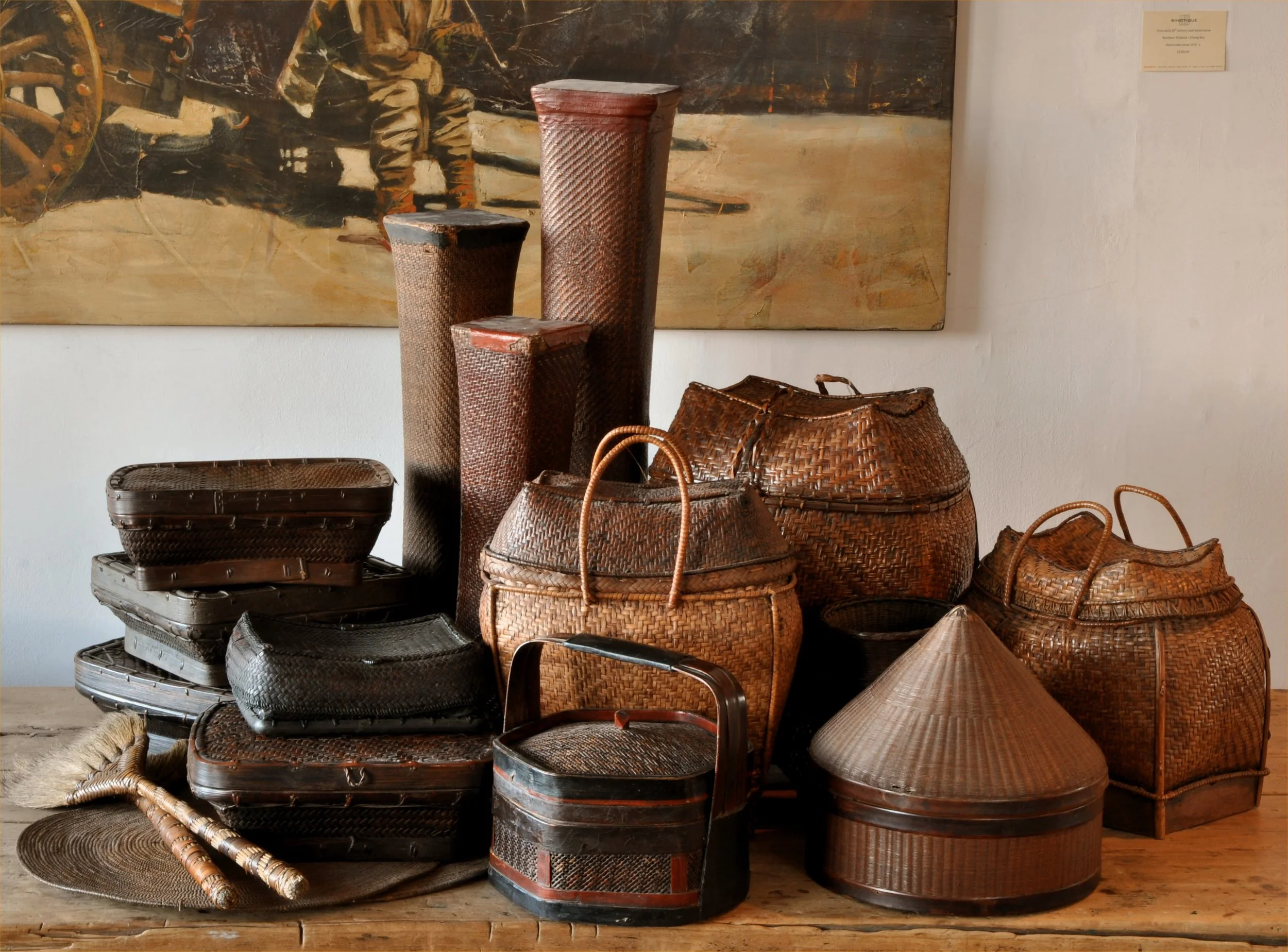 Woven items from China and the Philippines