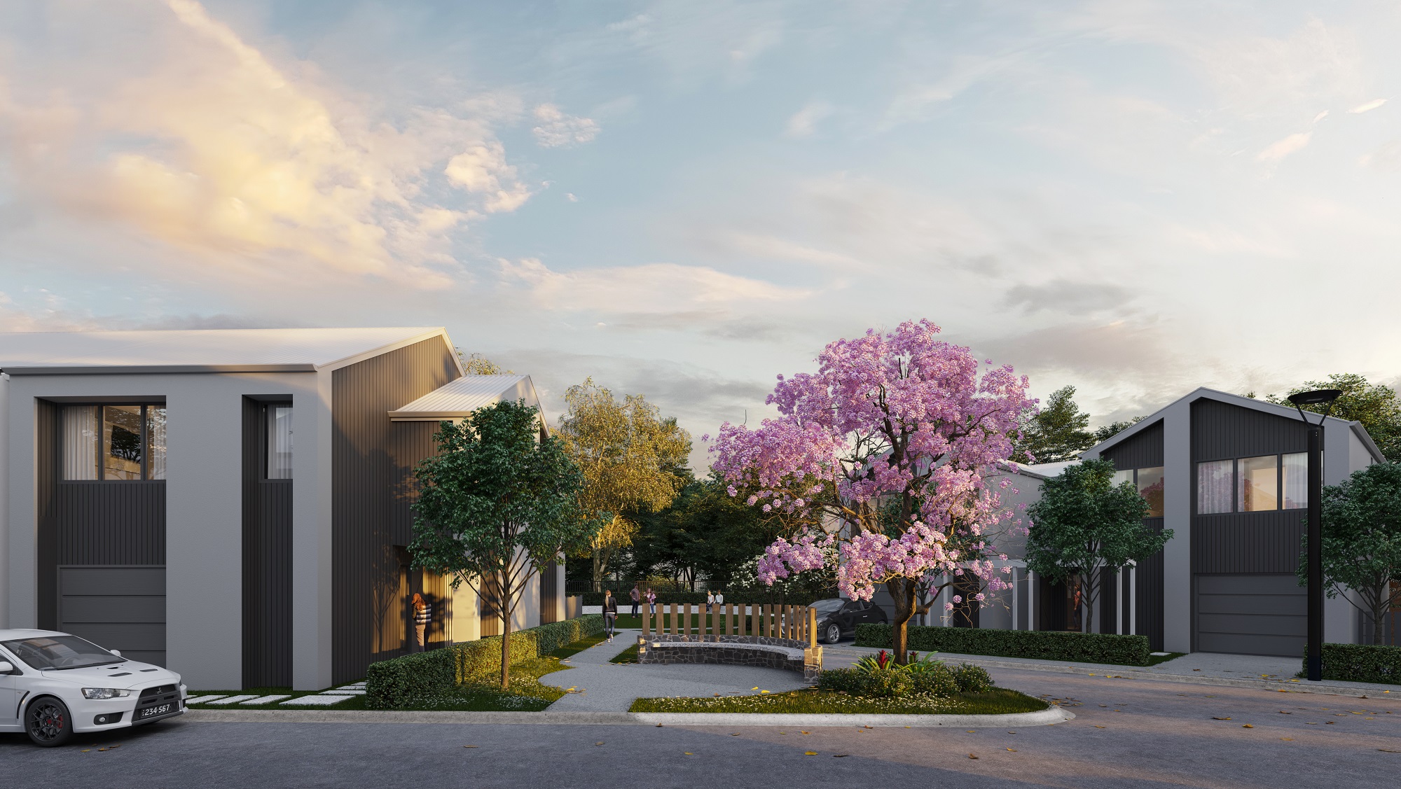 Beautifully presented terrace style homes will be positioned within attractively landscaped gardens, enveloped by nature.