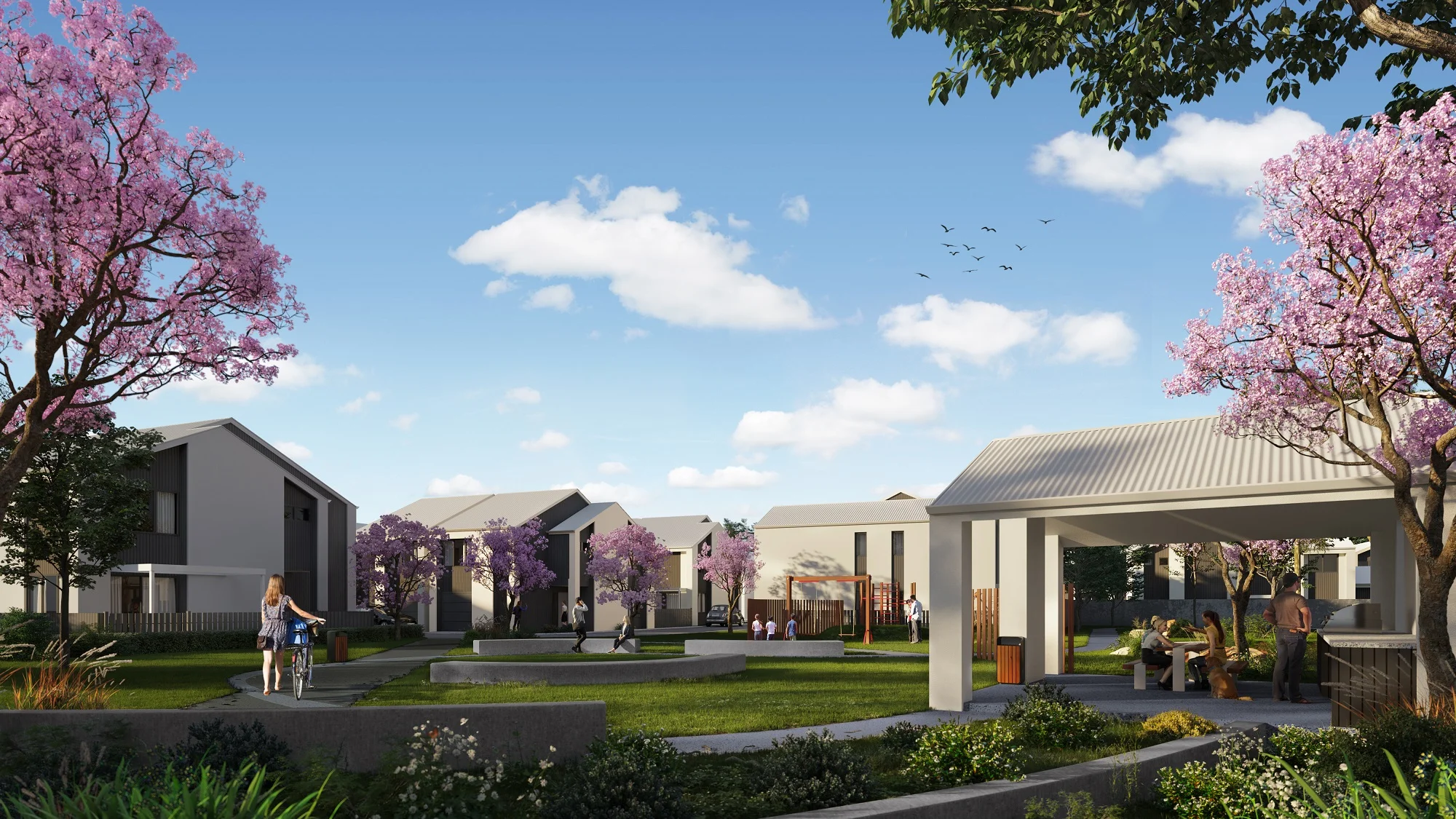 BBQ facilities and a children’s playground are planned for this low maintenance, high-quality lifestyle.