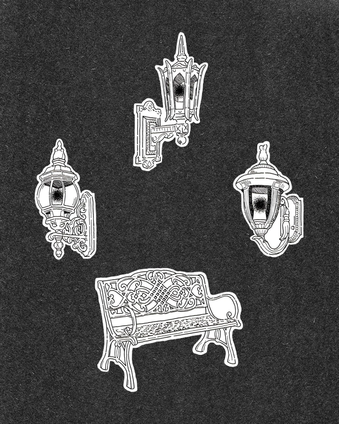 𝔣𝔬𝔬𝔩𝔦𝔰𝔥 𝔣𝔦𝔯𝔢𝔰.
micron on drawing paper.

in folklore, foolish fires (also known as wisps) are ghostly lights that flicker at night. these glowing orbs were said to mimic lanterns, luring travelers off their path before disappearing into t