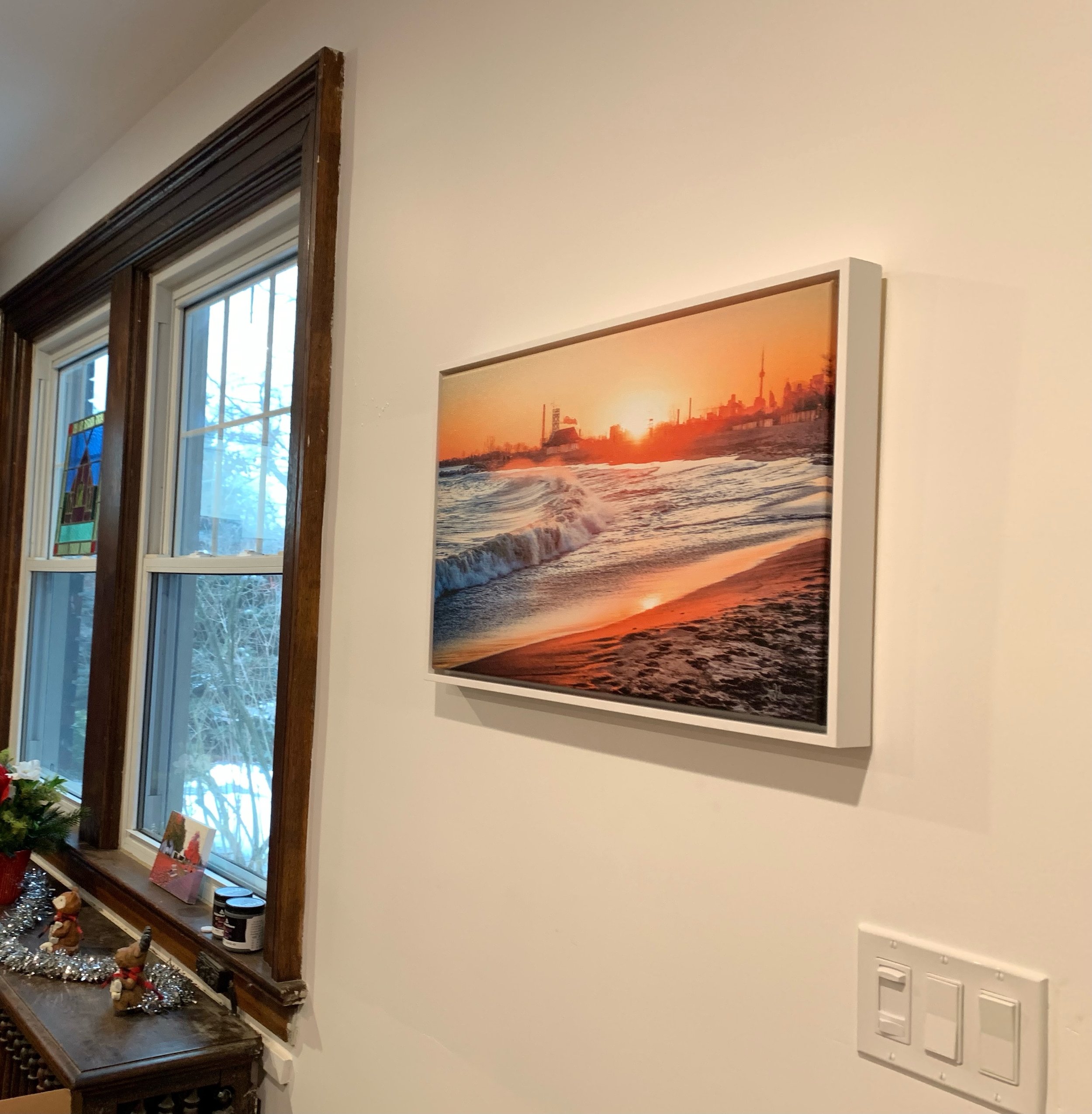 Toronto Beaches Framed Canvas Print