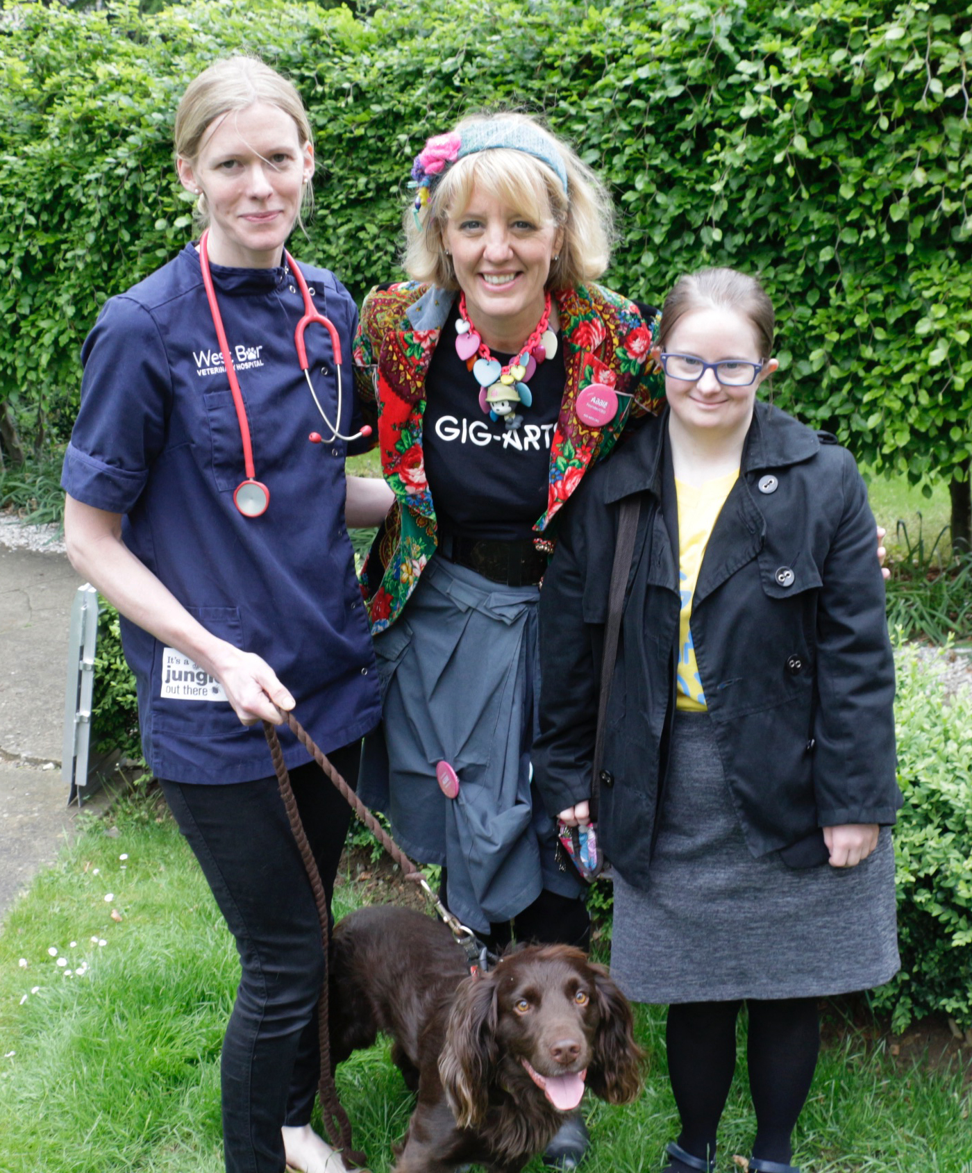 Meeting the veterinary surgeon and her dog at West Bar Vets 