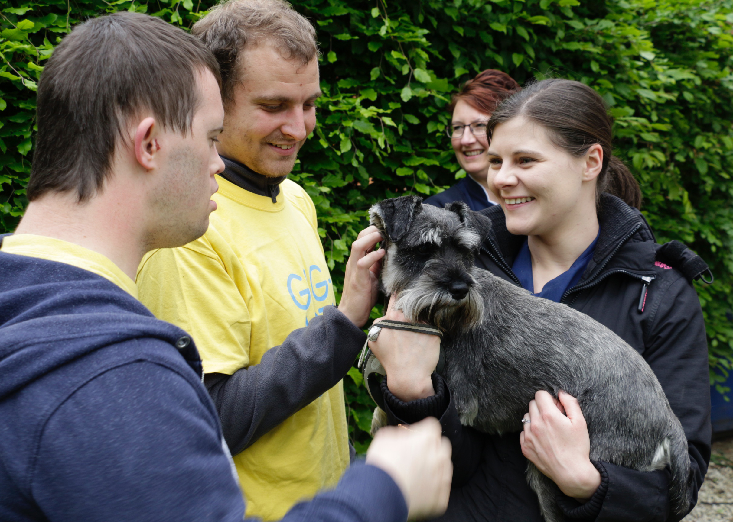 Learning about caring for animals at West Bar Vets 