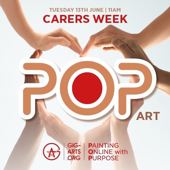 💜 It&rsquo;s Carers Week! 💜Join the painting online this Tuesday 13th June! Bring your purple, yellow and red paint! #gig_arts #theicecentre #CarersWeek #painting #inclusion #fun #art