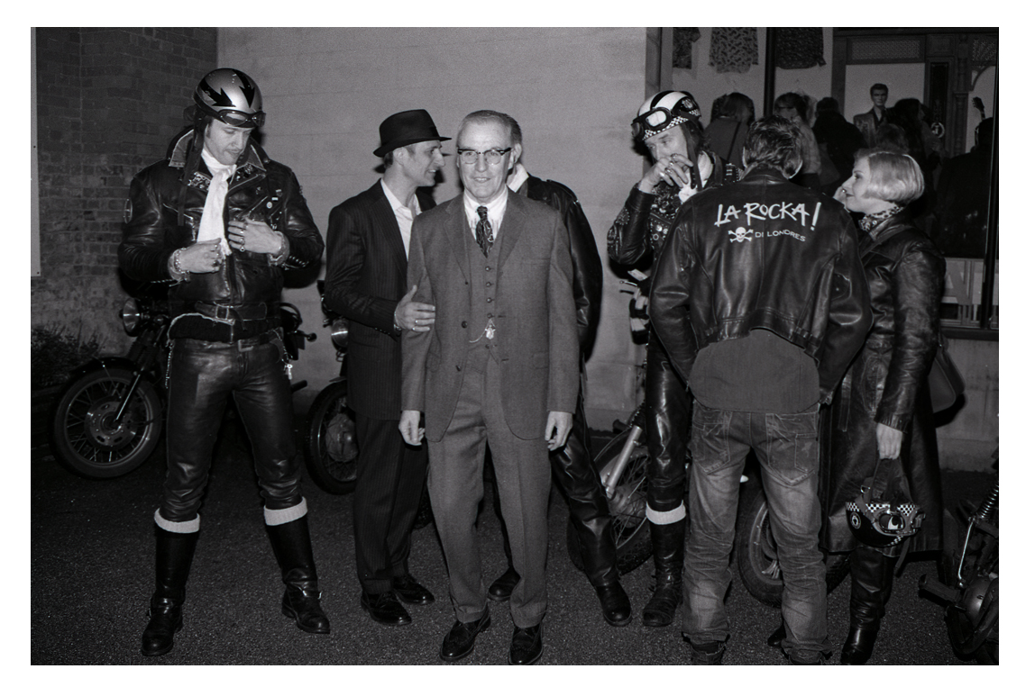 Lloyd Johnson outside his retrospective at Chelsea Space January 25th 2012