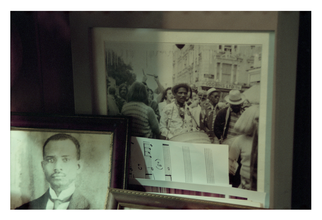 A portrait of his father and one of him in 1966 at Carnival