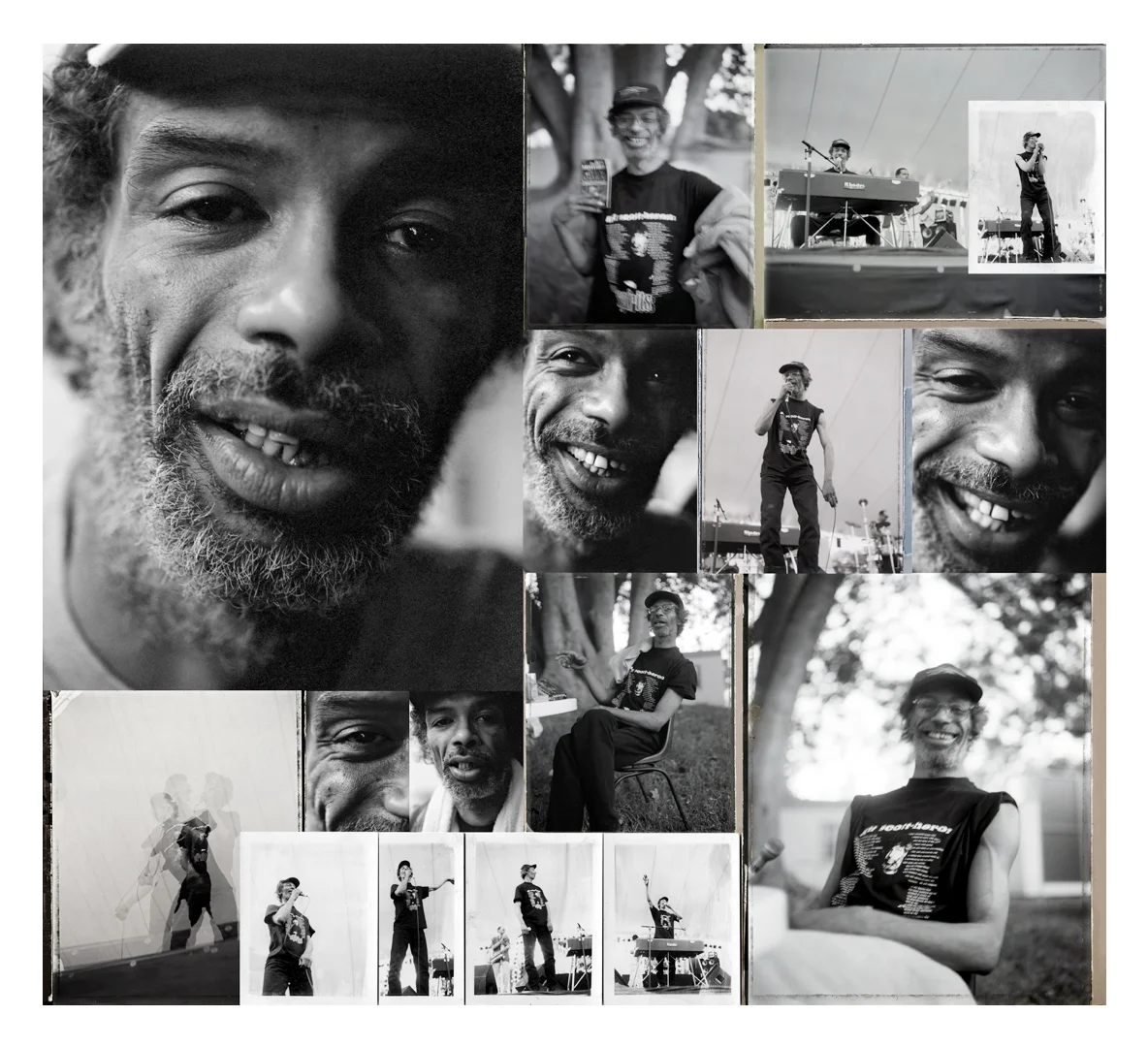 ‘Pieces of a Man’ Collage on Hardboard with original Polaroid 665 prints